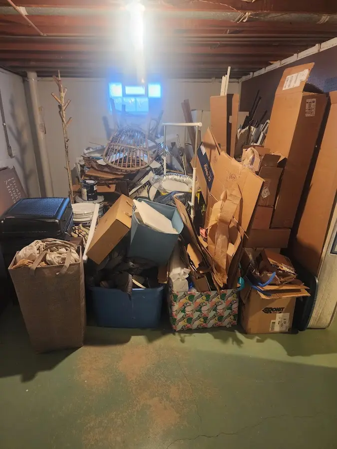 Roll-off dumpster container at job site for Construction Dumpster Rental in Montclair